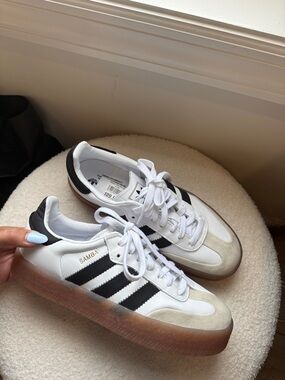 Adidas White & Black Sambas NEW